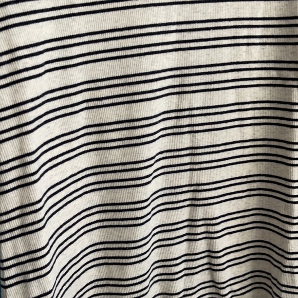 new Talbots Black Beige Stripes Cowl Neck Top US MP - Picture 3 of 6